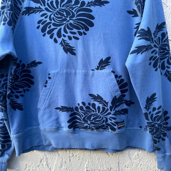 Patagonia Valley Sweatshirt Hoodie Organic Cotton Floral Pullover Women Medium - Picture 3 of 6